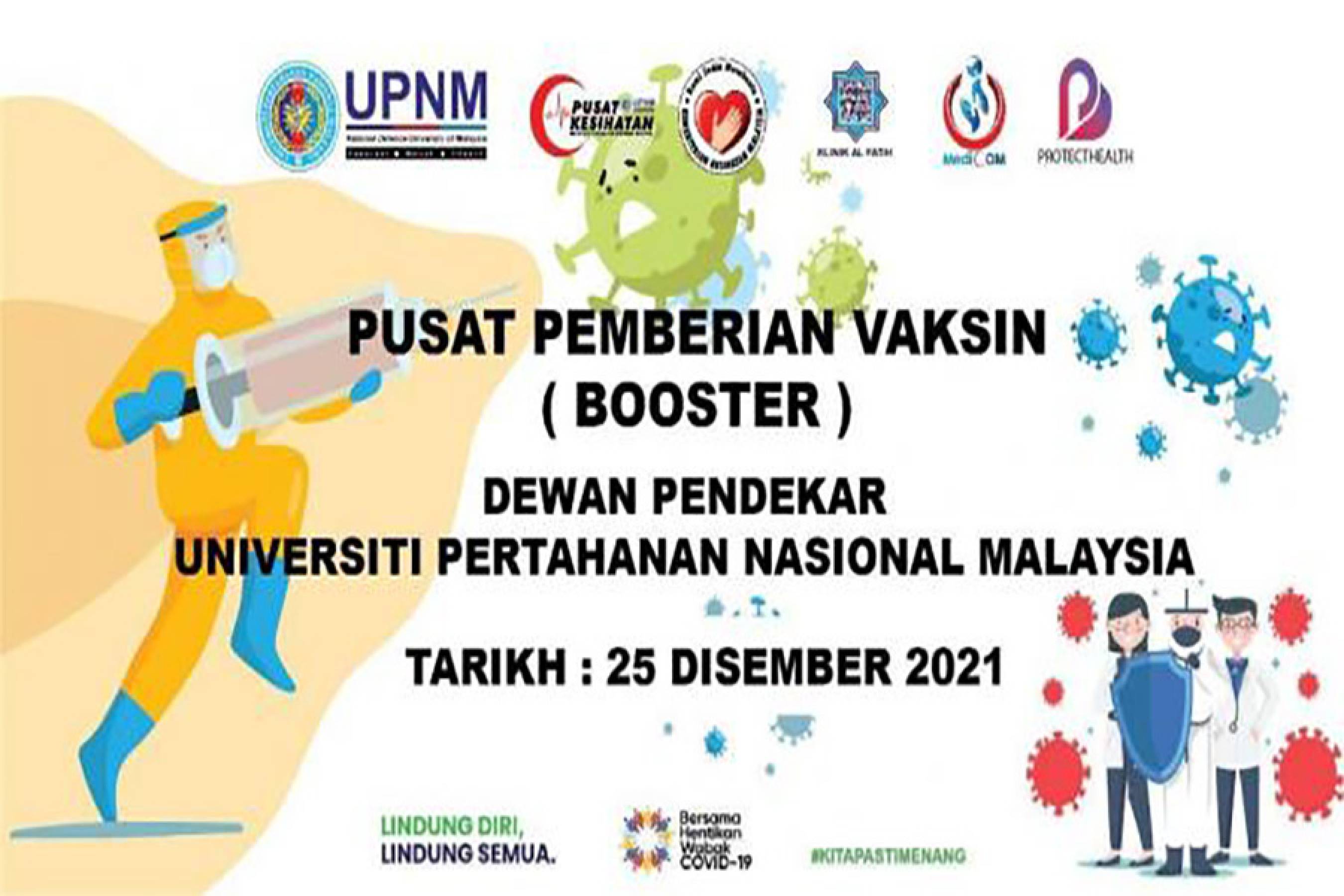 Pusat Pemberian Vaksin (Booster) di PPV Dewan Pendekar UPNM