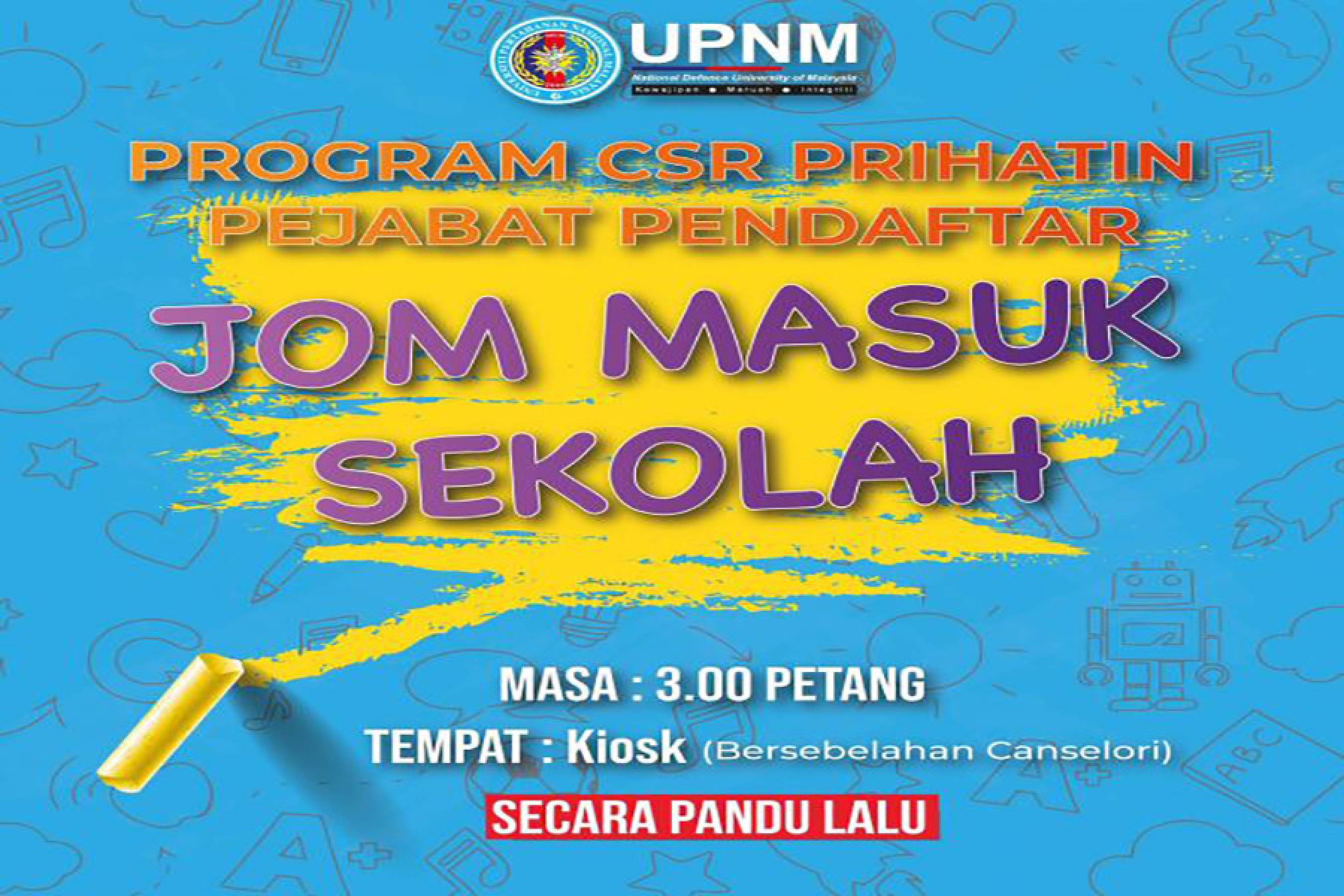 Program CSR Jom Masuk Sekolah