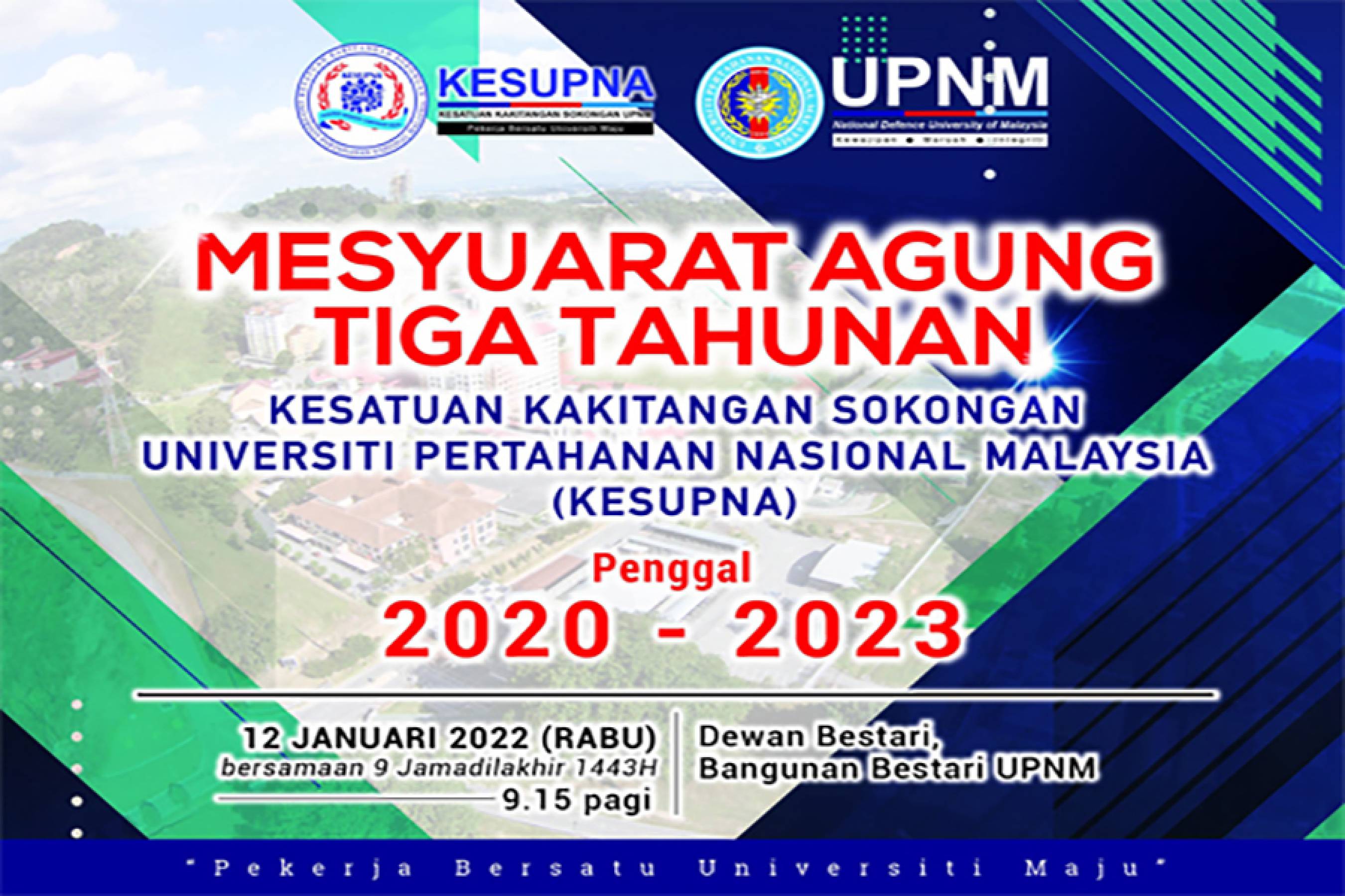 Mesyuarat Agung Tiga Tahunan KESUPNA Penggal 2020-2023