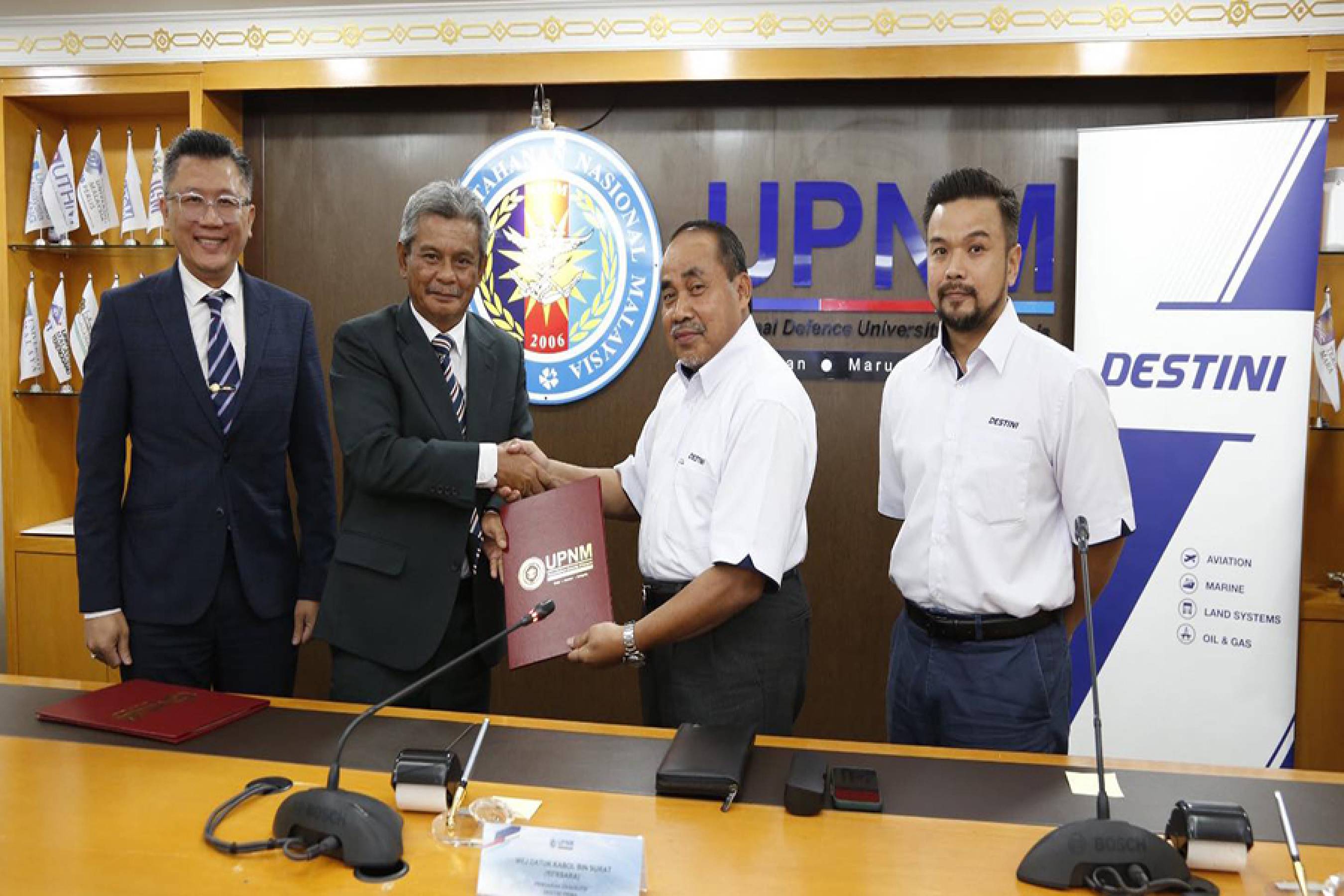 MAJLIS MENANDATANGANI MEMORANDUM PERSEFAHAMAN DI ANTARA UPNM & DESTINI BERHAD